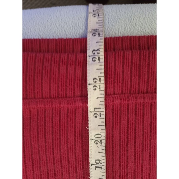 Milano Design Group womens red ribbed cotton blend cardigan sweater large - Picture 6 of 7